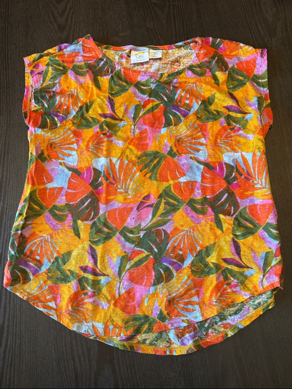 C&C California Orange, 100% linen tropical shirt
